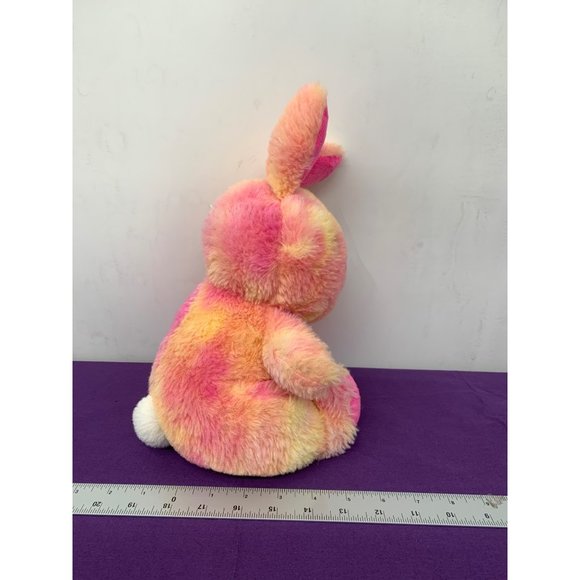 2019 Animal Adventures Bunny Tie-dyed Pastel Pink Accents, 11 Inch Sitting Child - Picture 2 of 10